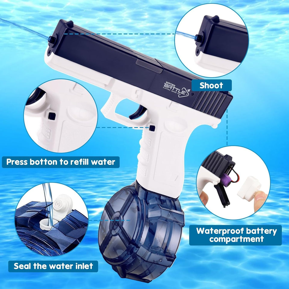 PISTOLA DE AGUA GLOCK CON TAMBOR